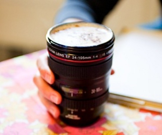 camera lens mug. Camera lens coffee mug